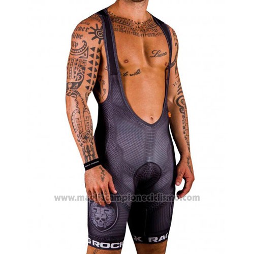 2016 Abbigliamento Ciclismo Rock Racing Bianco e Marrone Manica Corta e Salopette